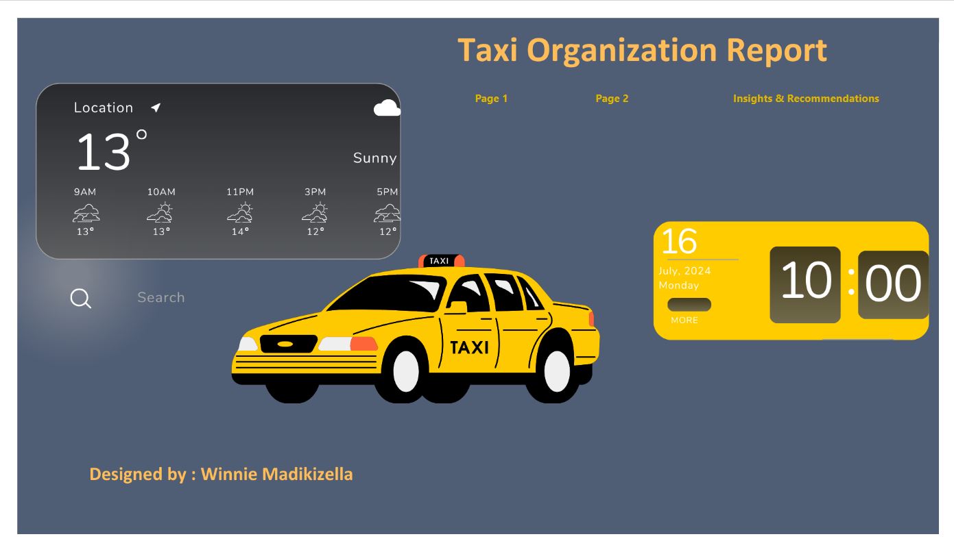 Taxi Power BI Dashboard